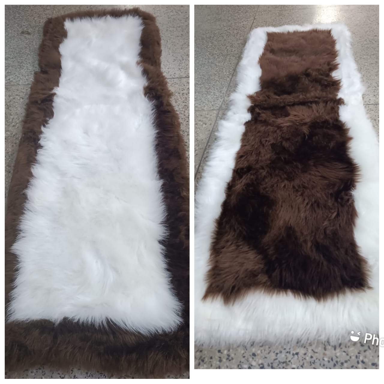 Faux fur bedside mats