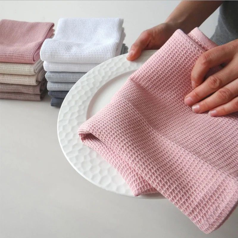 Set of 2  Super Absorbent Kitchen  Cotton  Waffle  Tea Towels.