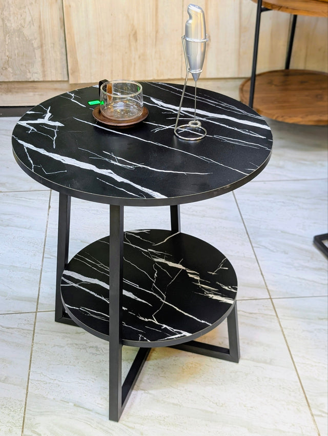 Eye-catching luxury double layered coffe side table