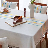 8SEATER COTTON WOOVEN TABLE CLOTH(140*240cm)