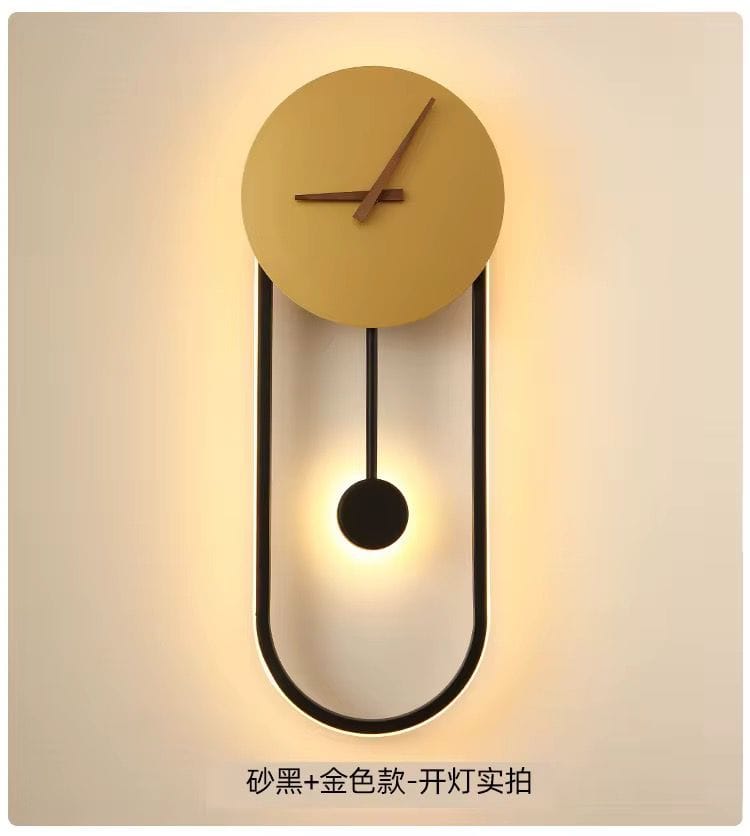 Nordic Modern Wall Lamp with Clock Function Size dimension: 75cm height x 30cm width