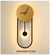 Nordic Modern Wall Lamp with Clock Function Size dimension: 75cm height x 30cm width