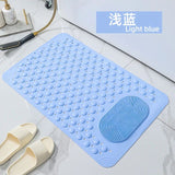 Non-Slip Bath Mat with Foot Scrubber, Suction Cups and Drain Holes. (50 x80cm)
