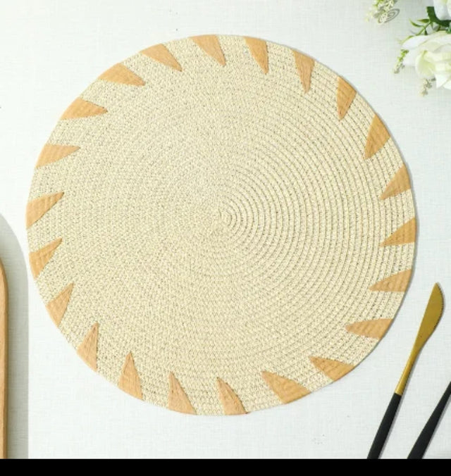 Round Braided Boho Table Placemats