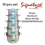Aluminum Stock Pot with Lid 10 pcs
