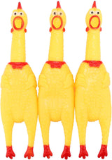 Rubber Screaming Chicken Toy – Yellow Squawking Novelty