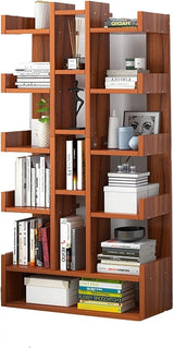 bookshelf Bookshelf with Drawer Wood Storage Rack for Books Utility Organizer Shelves for Living Room Bedroom Home Office bookcase