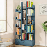 bookshelf Bookshelf with Drawer Wood Storage Rack for Books Utility Organizer Shelves for Living Room Bedroom Home Office bookcase