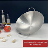 Thickened Round Bottom Double Ear Stainless Steel Wok