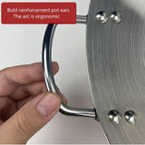 Thickened Round Bottom Double Ear Stainless Steel Wok