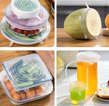 Re-usable Silicone Food Covers 6pcs