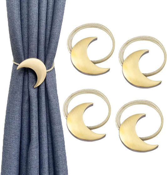 Metal Magnetic Curtain Clip Curtain Holders Tieback Buckle Clips Moon Shaped