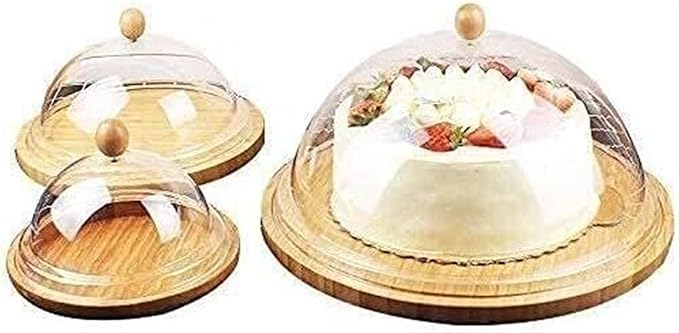 Cake Stand Cake Stand Plastic Dust Cover Home Fruit Preservation Cover Wedding Cake Plate and Plastic Dome Set Tasting Plate Storage