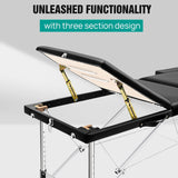 aluminium Portable 3-Section Massage & SPA Bed