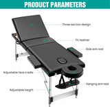 aluminium Portable 3-Section Massage & SPA Bed