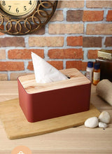 Bamboo Lid Tissue Box Holder