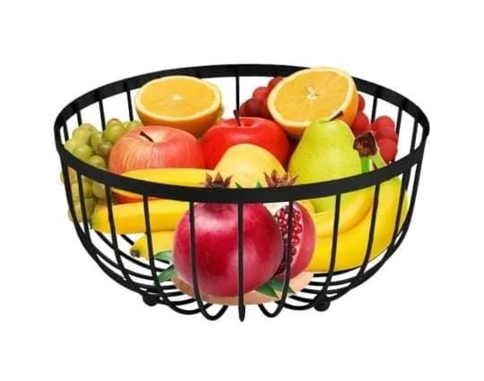 heavy fruit basket/holder with Bamboo
