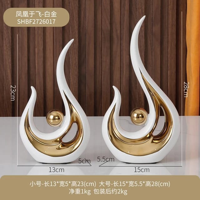 Decoration Ornament Office Shelf Desk Art Statue Modern Home Decor