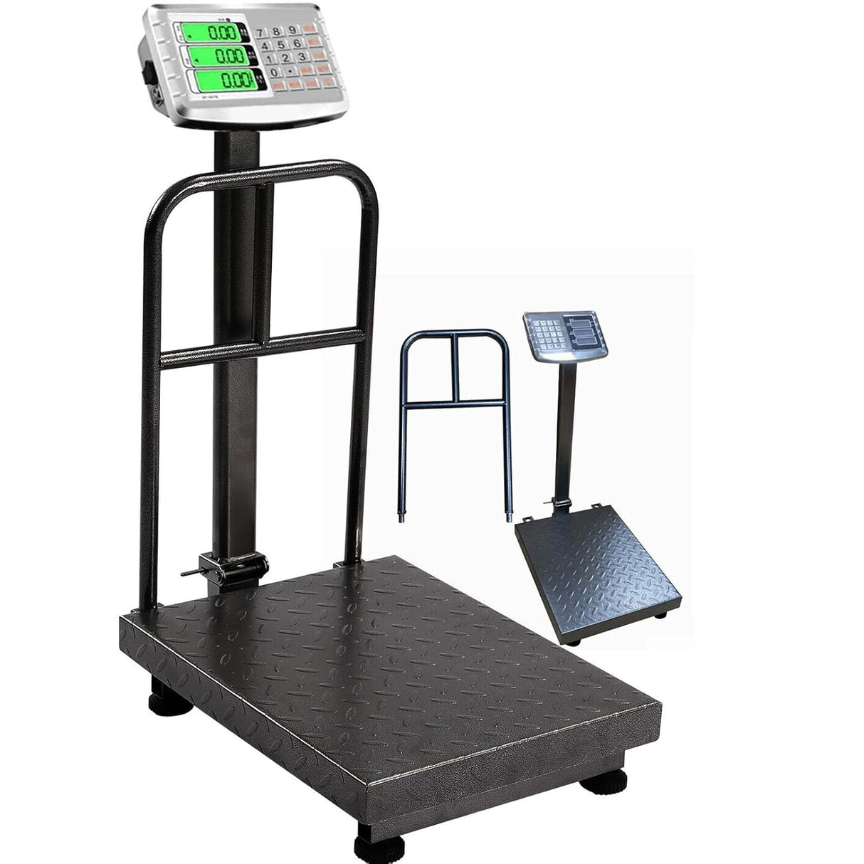 Industrial Platform Scale with Removable Guardrail 