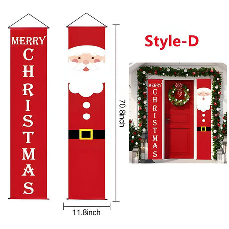 Christmas Door Banner Set – 2 Pieces (180 × 30 cm)