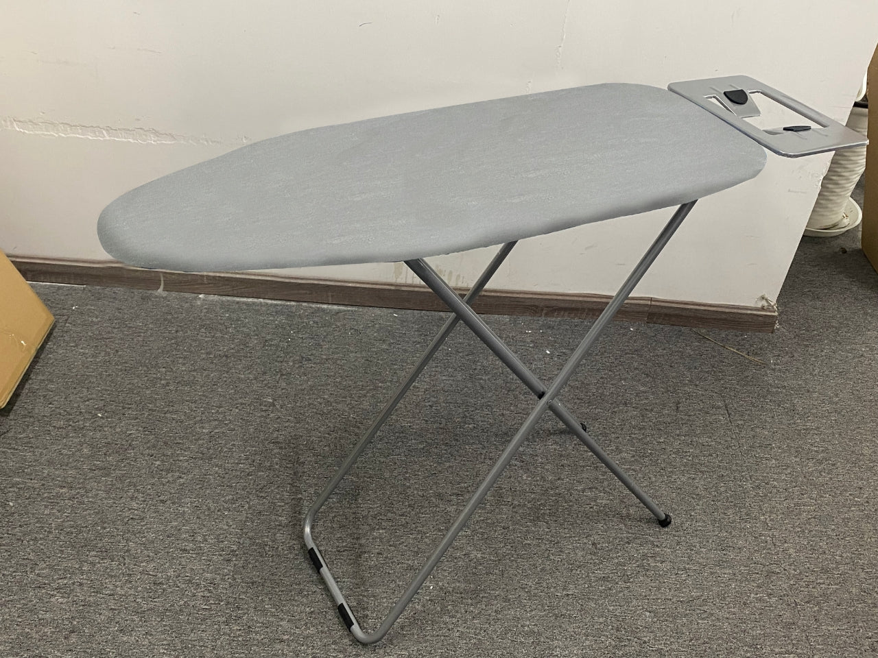 Basics Full-Size Ironing Board - 4-Leg Fold-Up, Chevron Removable Cover
