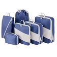 6PCS Blue Double Zipper Travel Packing Cubes Set | Suitcase Organizer Kenya grc