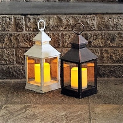 Vintage Style Decorative Fire Lantern, Flame Effect LED Lantern