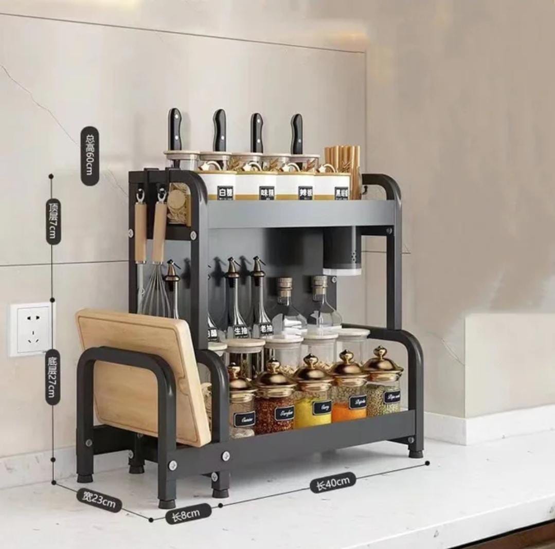 2 tier multifunctional spice rack