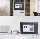 Electronic Storage  Boxes with Combination Lock and Spare Keys, Digital Home Security Safe Box for Home Important Documents Valuables