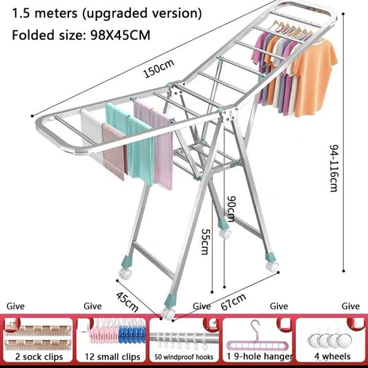 Movable Foldable/Portable LAUNDRY DRYING RACK