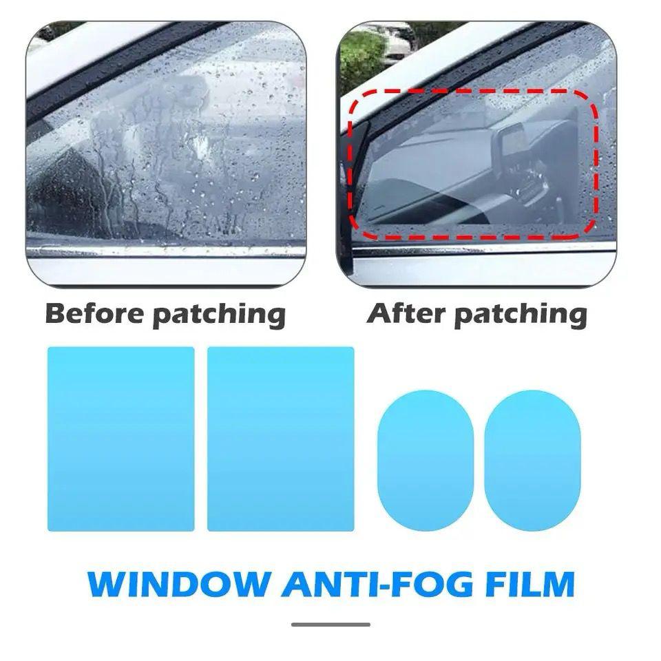 Car Window Anti Fog Rainproof Window Protective Film  4 pcs