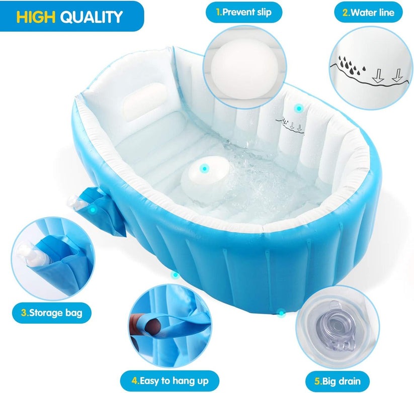 Inflatable Baby Bath tub for Kids with Air Pump