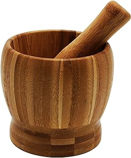 Wooden pestle && Masher Bowl