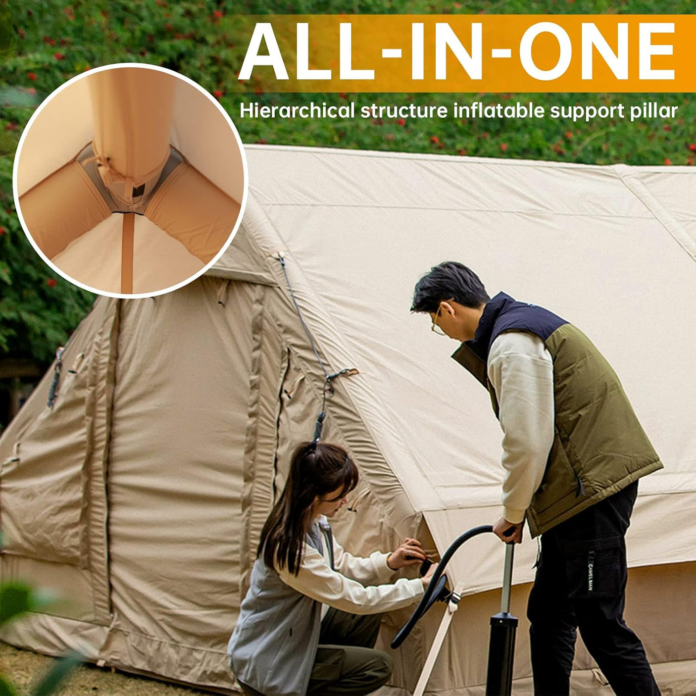 Spacious Air-Tube Adventure Tent