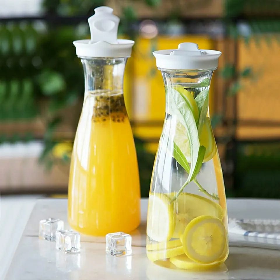 Large Capacity Acrylic Fruit Juice Milk Pot//Beverages Cold Water Kettles// Anti-fall Water Pitcher Jug