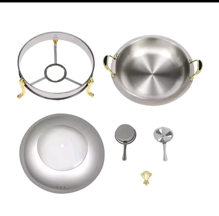 Buffet Round Food Warmer – Chafing Dish-Capacity: 28cm serving size