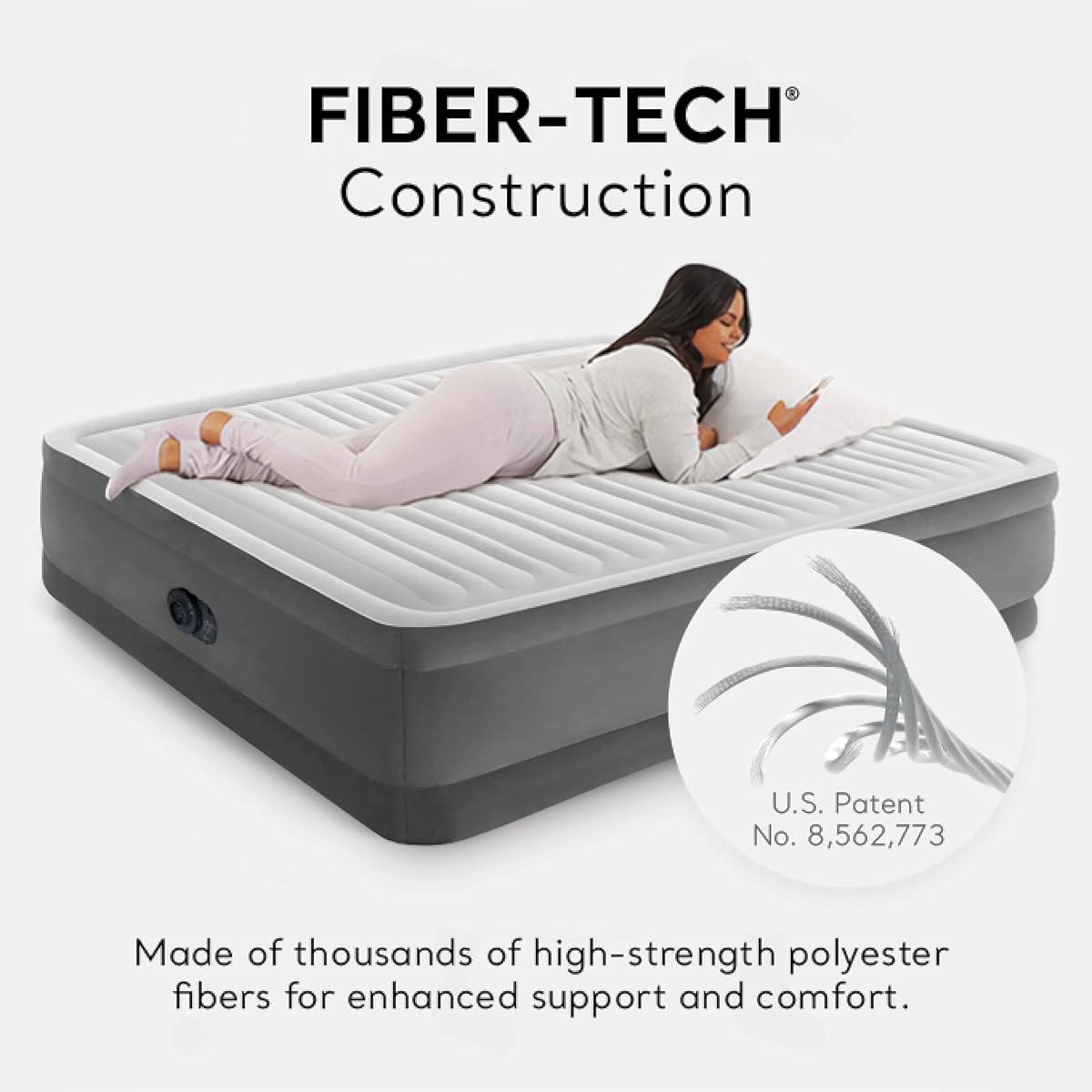 Inflatable Sleeping Mattress with Electric Pump 6×6