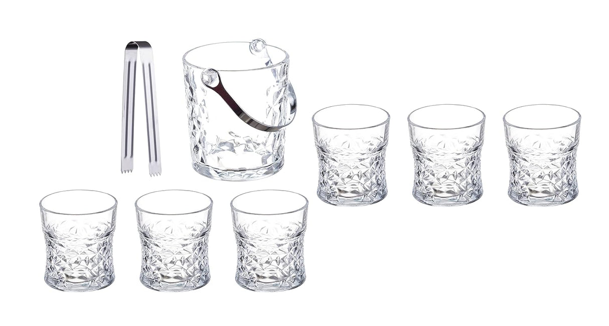 CRYSTAL CLEAR GLASS  7 PCS WATER SET
