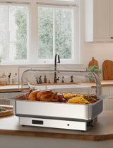 Buffet Warming Tray Chafing Dish High Grade Stainless Steel Chafer Complete Set Buffet Warmer Electric Heating