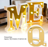 Golden Letter Light Q Shape Letter Light LED Letter Decoration Wedding Lighting Birthday Party Decoration Decoration