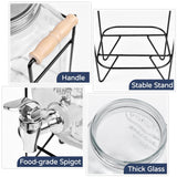 Classic Glass Juice & Beverage Dispenser – 8L with Metal Stand
