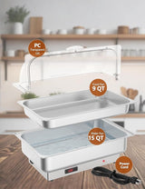 Buffet Warming Tray Chafing Dish High Grade Stainless Steel Chafer Complete Set Buffet Warmer Electric Heating