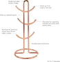 gold heavy duty metallic cup holder 