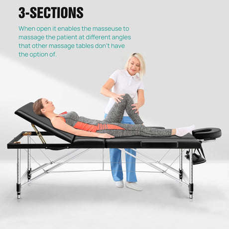 Portable 3-Section Massage &amp; SPA Bed