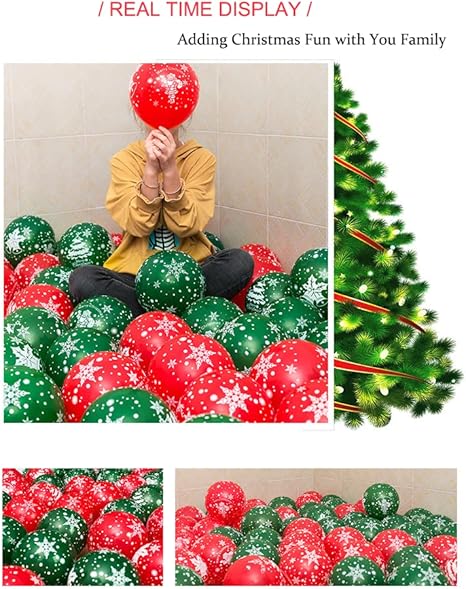 Christmas Printed Latex Balloons
