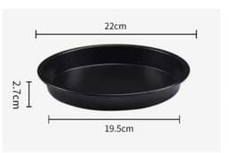 Non-stick Carbon Steel Pizza Pan Size — 22×2.7 cm
