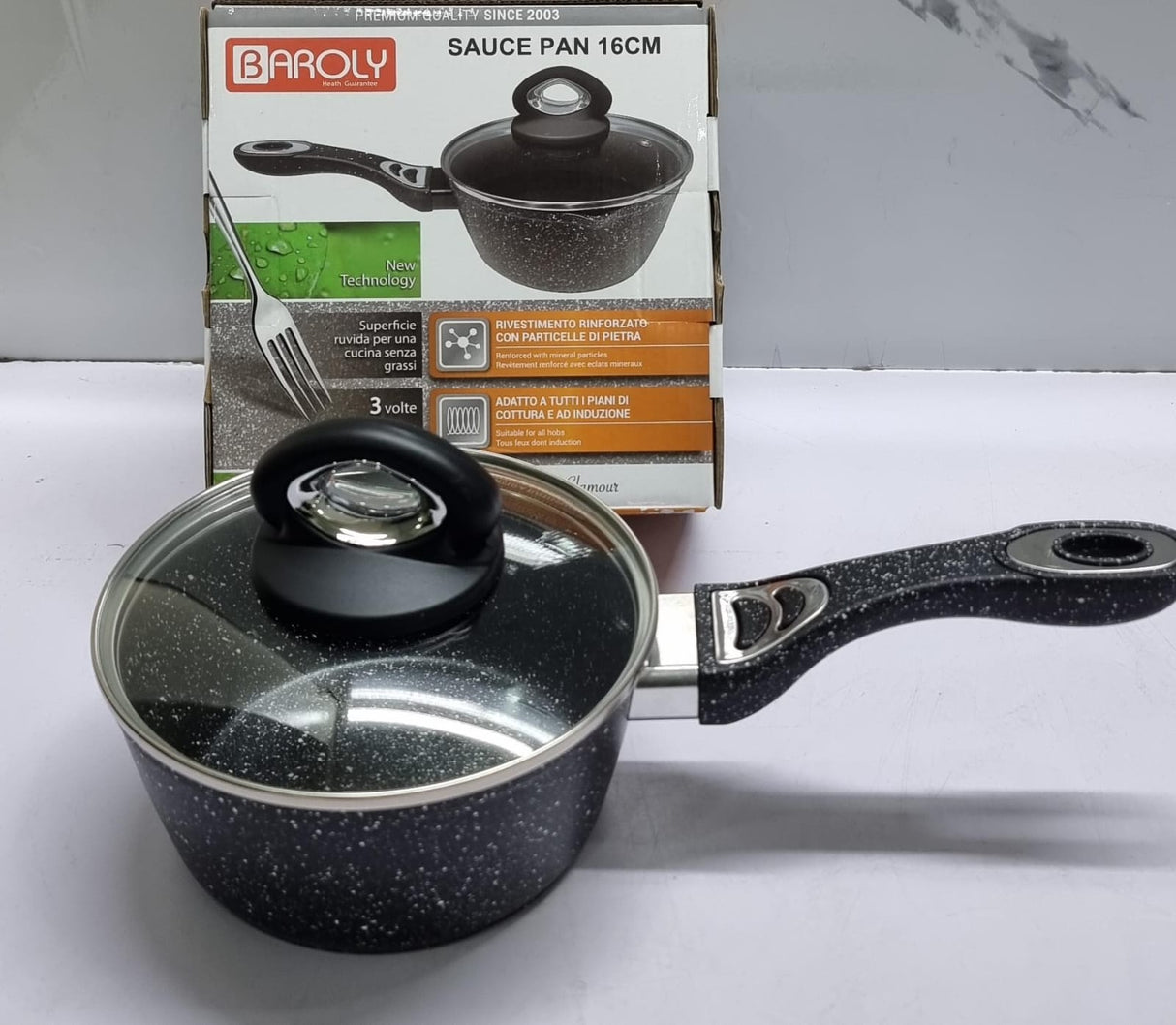 Baroly German brand heavy Granite Sauce pans