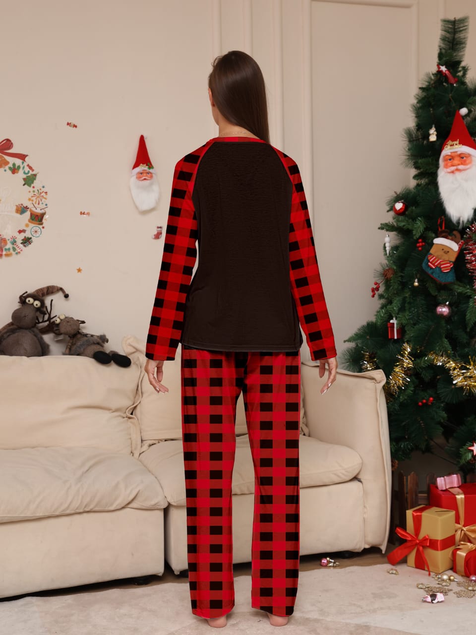 Christmas Pajamas Outfit (Adults & Kids) — Poly-Cotton Matching Set