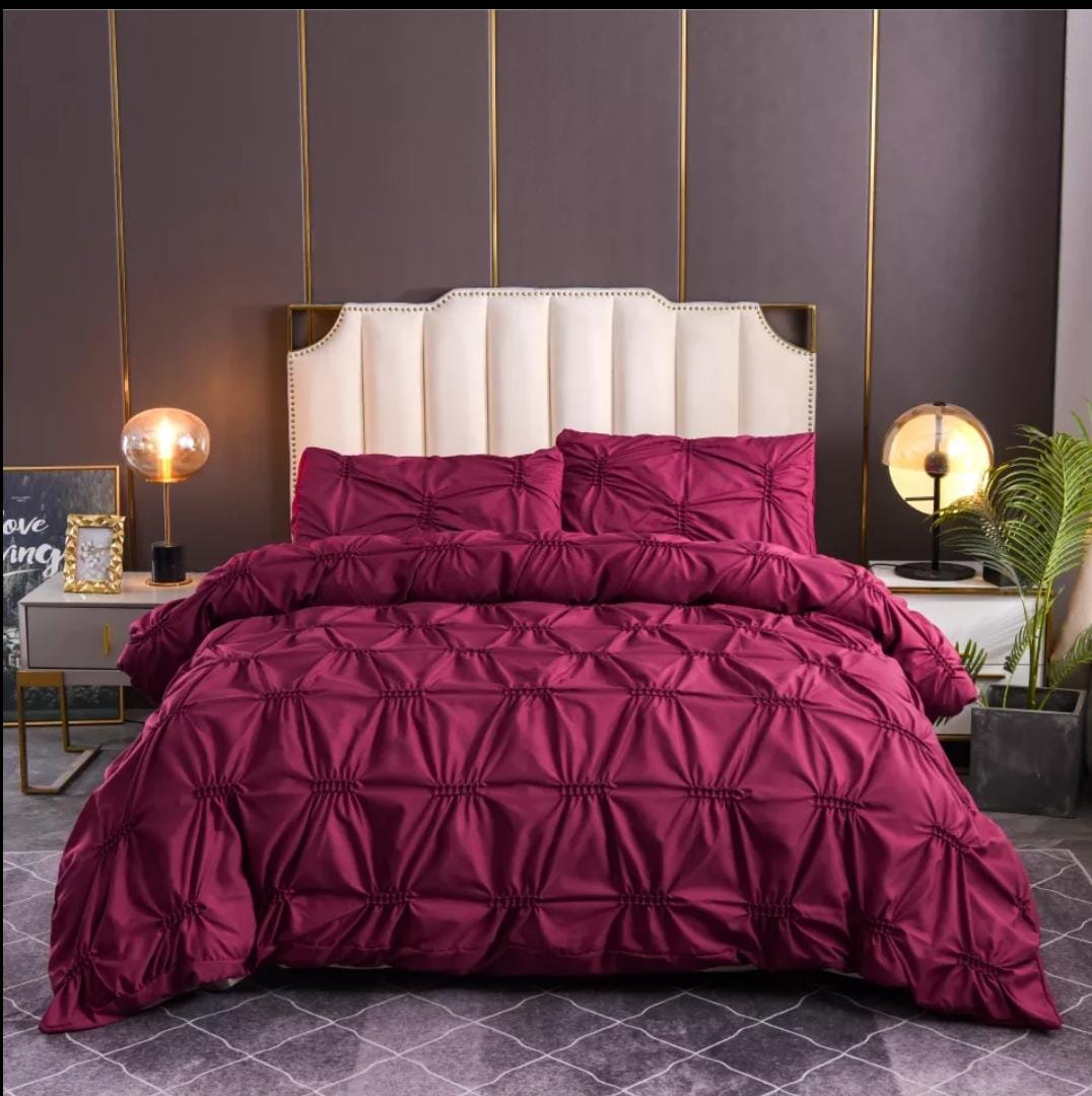 3pc Double Pinch Pleat Duvet cover set