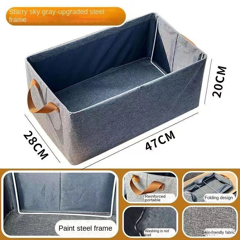 Metal Frame Storage Box Closet Jeans Organizer